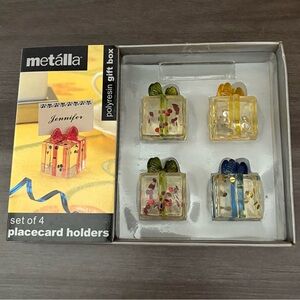 Set of 4 Gift Box Place Card Holders